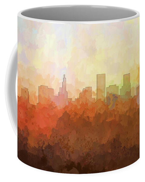 St Paul Minnesota Skyline Coffee Mug featuring the digital art St Paul Minnesota Skyline #5 by Marlene Watson