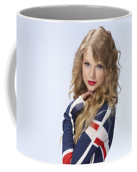 Taylor Swift Coffee Mug featuring the digital art Taylor Swift #5 by Maye Loeser
