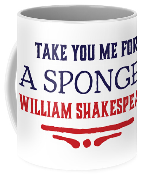 William Coffee Mug featuring the digital art William Shakespeare, Insults and Profanities #5 by Esoterica Art Agency
