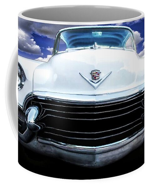 Hot Rod Art Coffee Mug featuring the photograph 55 Cadillac Down Inna Meadow Up In Kerrville by Chas Sinklier