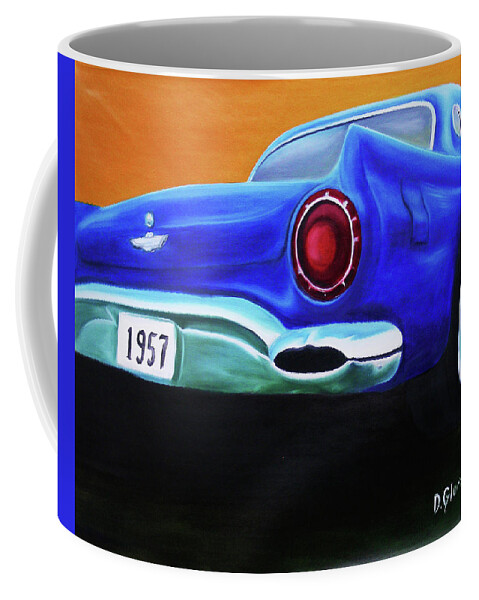 Glorso Coffee Mug featuring the painting 57 T-Bird by Dean Glorso