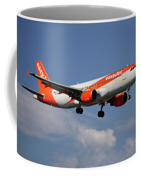 Easyjet Coffee Mug featuring the photograph EasyJet Airbus A319-111 #6 by Smart Aviation