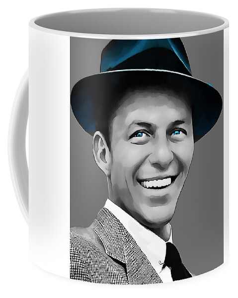 Frank Sinatra Coffee Mug featuring the mixed media Frank Sinatra #6 by Marvin Blaine