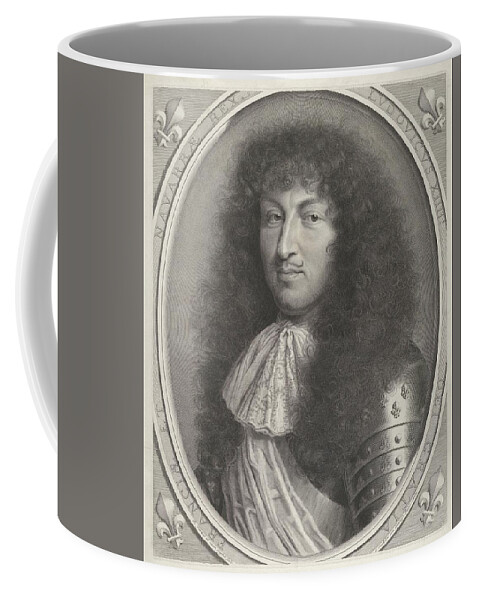 Robert Nanteuil Coffee Mug featuring the drawing Louis XIV #10 by Robert Nanteuil