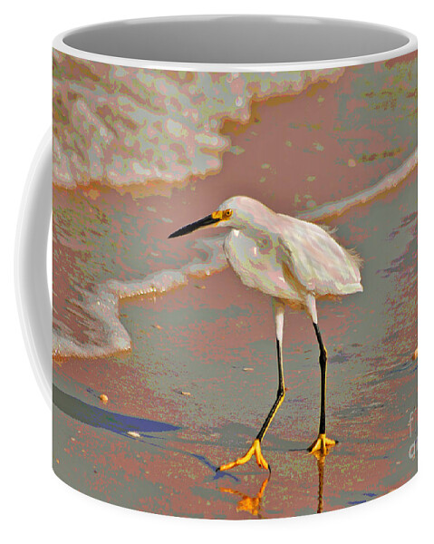 Snowy Egret Coffee Mug featuring the photograph 6- Snowy Egret by Joseph Keane