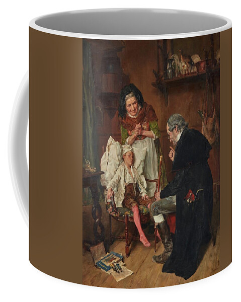 François-adolphe Grison 1845-1914 The Doctor Coffee Mug featuring the painting The Doctor by MotionAge Designs