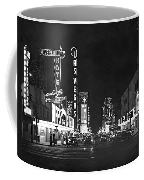 1950s Coffee Mug featuring the photograph The Las Vegas Strip #4 by Underwood Archives