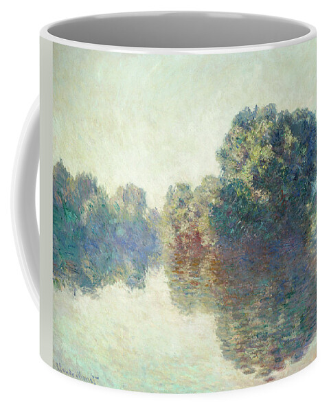 Monet Coffee Mug featuring the painting The Seine at Giverny #7 by Claude Monet