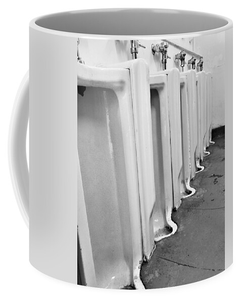 Art Coffee Mug featuring the photograph 6 Urinals by Rob Hans