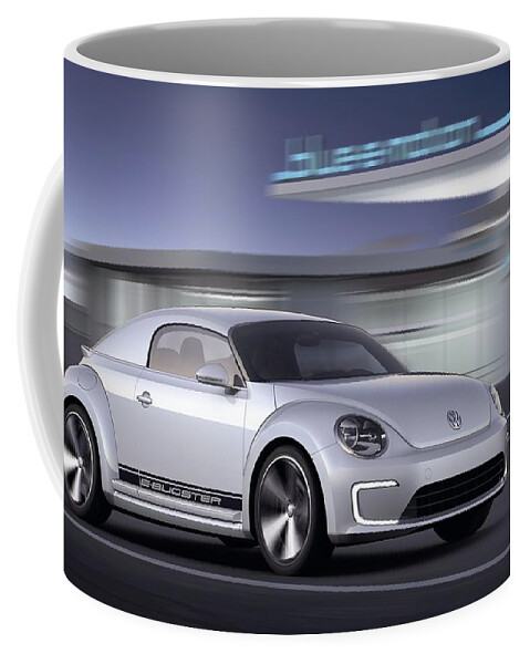 Volkswagen Coffee Mug featuring the digital art Volkswagen #6 by Super Lovely