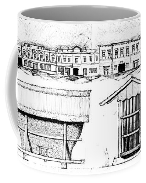 Sustainability Coffee Mug featuring the drawing 6.21.Hungary-3-detail-c by Charlie Szoradi