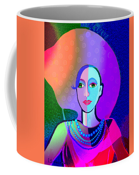  646 Ice And Passion A Coffee Mug featuring the painting 646 - Ice and Passion A by Irmgard Schoendorf Welch