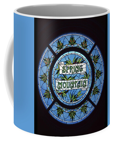 Spring Mountain Vineyard Coffee Mug featuring the photograph 6B6318 Spring Mountain Vinyards Stained Glass Window by Ed Cooper Photography