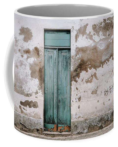 Weathered Door Coffee Mug featuring the photograph Door With No Number #7 by Marco Oliveira