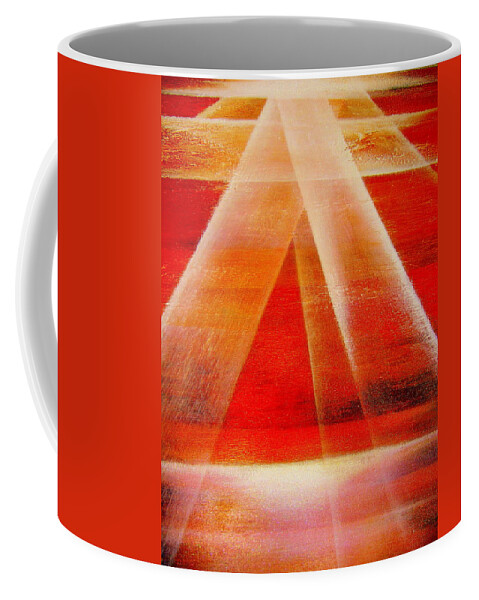 Hope.hapiness.light.sunrise Coffee Mug featuring the painting Hope #11 by Kumiko Mayer