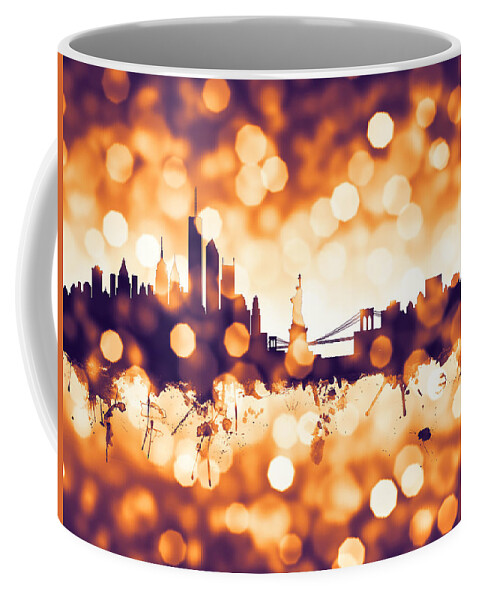 United States Coffee Mug featuring the digital art New York City Skyline #7 by Michael Tompsett