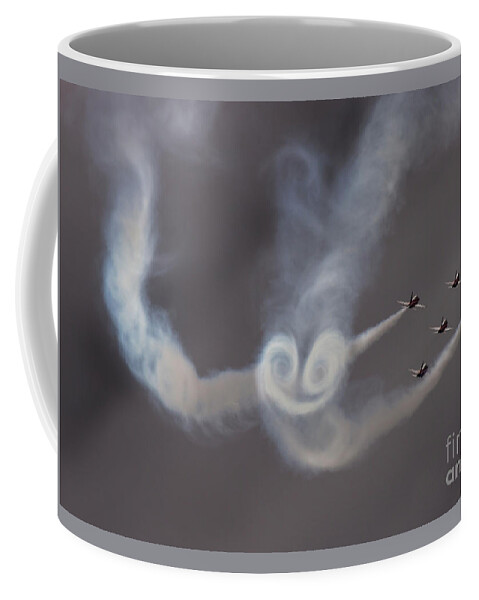 Patrouille Suisse Coffee Mug featuring the photograph Patrouille Suisse #1 by Ang El
