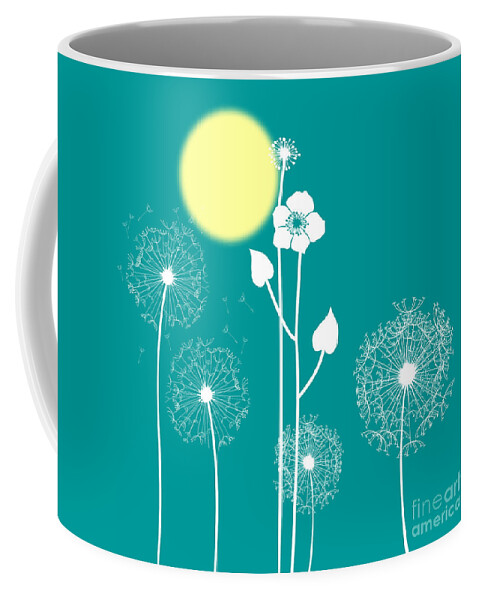 Landscape Coffee Mug featuring the painting Wild Flowers #7 by Celestial Images