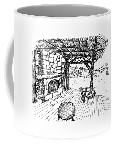 Sustainability Coffee Mug featuring the drawing 7.49.usa-13 by Charlie Szoradi
