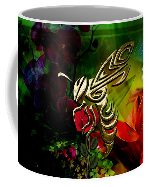 Bee Coffee Mug featuring the mixed media Bee Collection #8 by Marvin Blaine
