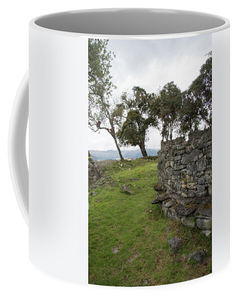 Historical Site Coffee Mug featuring the digital art Kuelap Ancient Site #8 by Carol Ailles