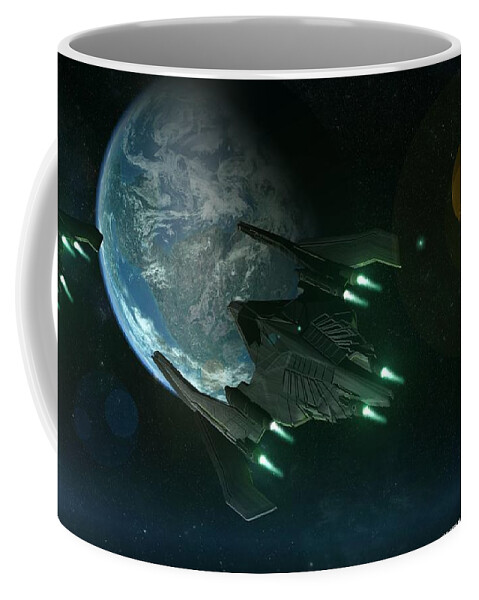 Sci Fi Coffee Mug featuring the digital art Sci Fi #8 by Maye Loeser