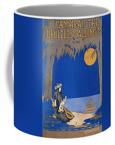 1916 Coffee Mug featuring the painting Vintage Hawaiian Art #8 by Hawaiian Legacy Archive - Printscapes