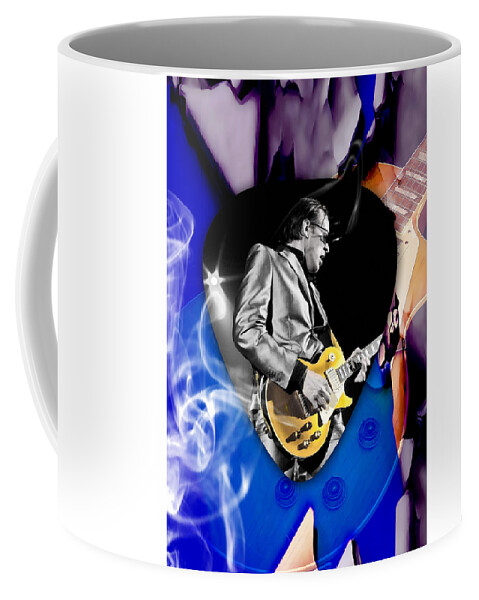 Joe Bonamassa Coffee Mug featuring the mixed media Joe Bonamassa Blues Guitarist Art #9 by Marvin Blaine
