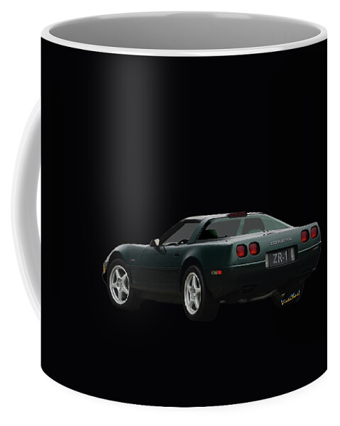 94 Coffee Mug featuring the photograph 94 Corvette ZR-1 Three-Quarter Back by Chas Sinklier