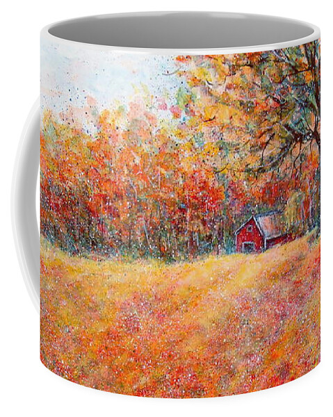 Autumn Landscape Coffee Mug featuring the painting A Beautiful Autumn Day by Natalie Holland