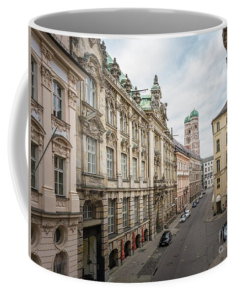 Bavaria Coffee Mug featuring the photograph A beautiful look at the Frauenkirche by Hannes Cmarits