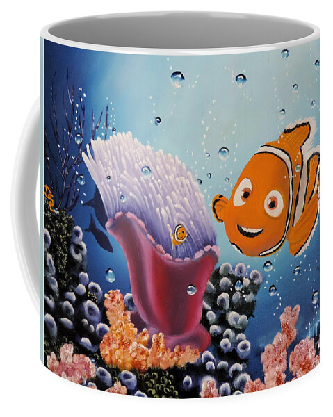 Nemo Coffee Mug featuring the painting A Birthday Wish by Dianna Lewis