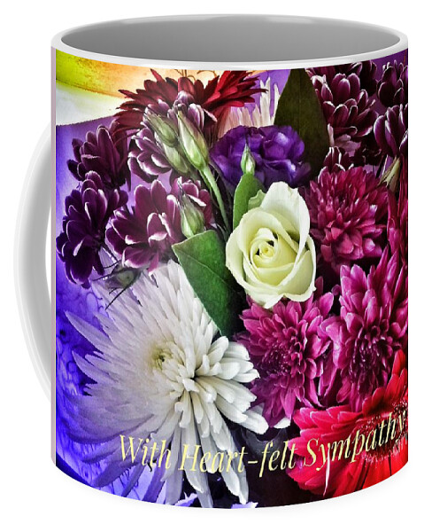 Sympathy Card Coffee Mug featuring the photograph A Bouquet of Sympathy 2 by Joan-Violet Stretch
