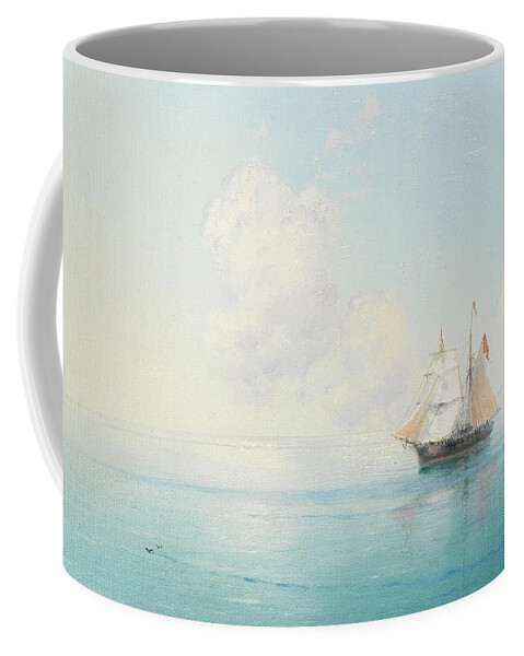 Ivan Konstantinovich Aivazovsky (russian Coffee Mug featuring the painting A Calm Morning at Sea by MotionAge Designs
