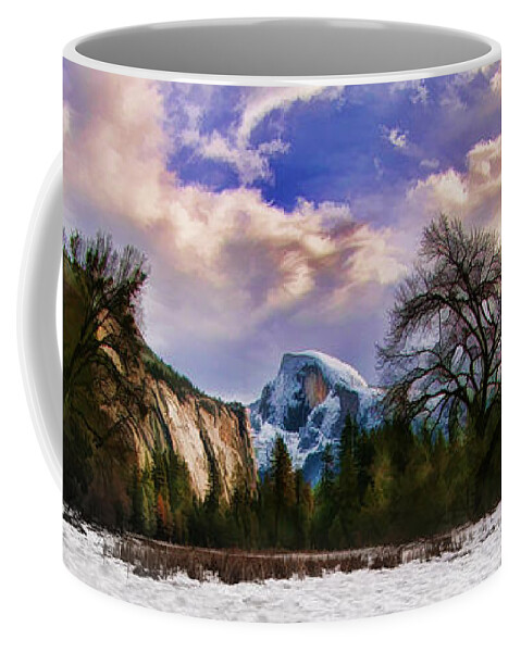 Yosemite Coffee Mug featuring the photograph A Cold Yosemite Half Dome Morning by Blake Richards