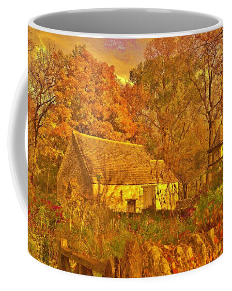  Coffee Mug featuring the photograph A Cotswald Fall by Daniel Thompson