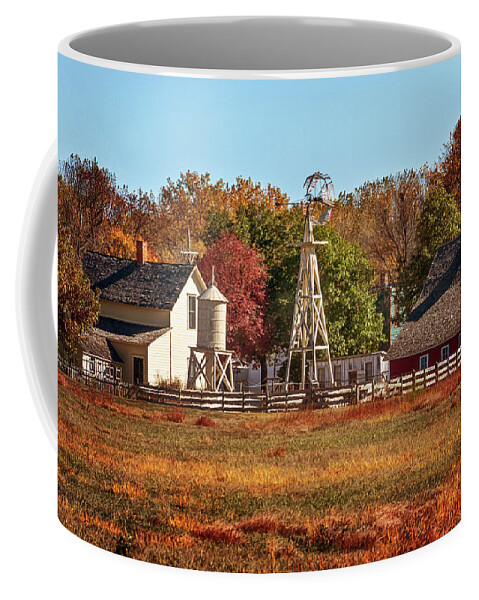 Farm Coffee Mug featuring the photograph A Country Autumn by Susan Rissi Tregoning