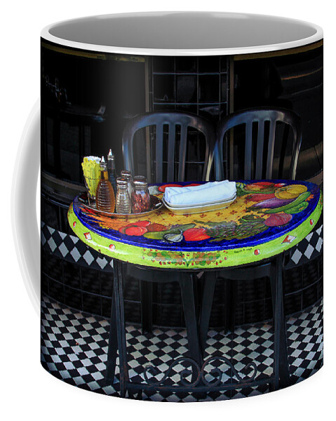 Bonnie Follett Coffee Mug featuring the photograph A Cozy Table for Two by Bonnie Follett