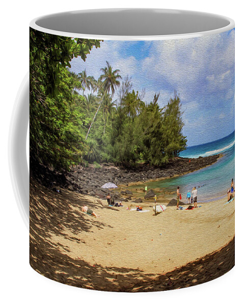 Bonnie Follett Coffee Mug featuring the photograph A Day at Ke'e Beach by Bonnie Follett