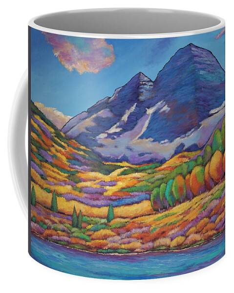 Aspen Tree Landscape Coffee Mug featuring the painting A Day in the Aspens by Johnathan Harris