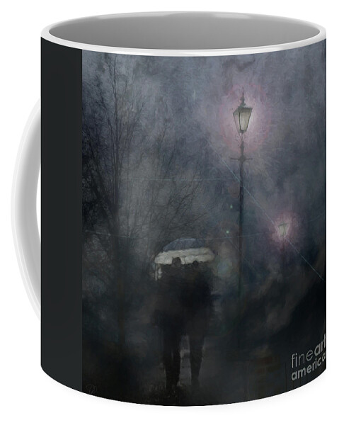 Friends Coffee Mug featuring the photograph A Foggy Night Romance by LemonArt Photography