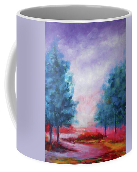 Landscape Coffee Mug featuring the painting A Glorious Day by Karin Eisermann
