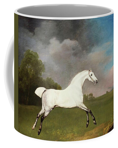 George Stubbs (1724-1806) A Grey Horse Signed And Dated 1793 Coffee Mug featuring the painting A Grey Horse by George Stubbs