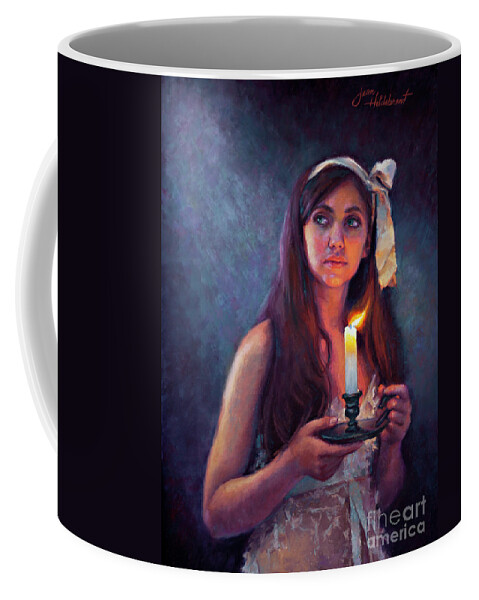 Pastel Coffee Mug featuring the painting A Light Unto My Path by Jean Hildebrant