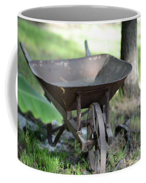 Wheel Barrow Coffee Mug featuring the photograph Gardner's Helper by Dale Powell
