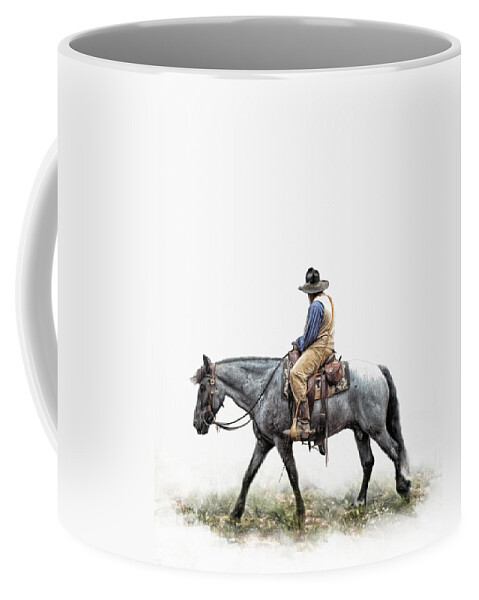 American West Coffee Mug featuring the photograph A Long Day on the Trail by David and Carol Kelly