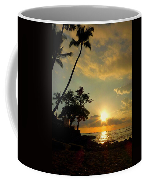 Sunset Coffee Mug featuring the photograph A Magical Hawaiian Sunset by Lori Seaman