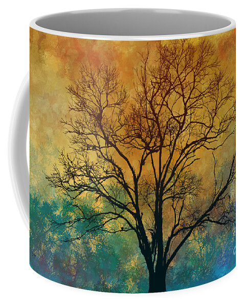 Magnificent Coffee Mug featuring the digital art A Magnificent Tree by Peter Awax