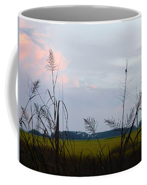 Coastal Coast Tidal Seagrass Savannah Coffee Mug featuring the photograph A Nature Art by Jan Gelders