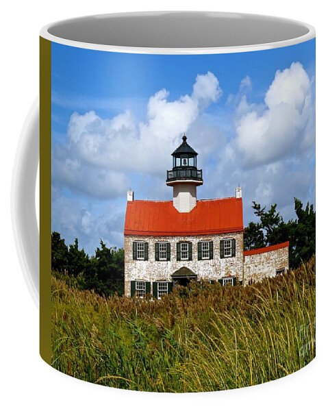 East Point Lighthouse Coffee Mug featuring the photograph A New Day at East Point Light by Nancy Patterson